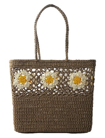 Ceannis | Flower Crochet Basket Sand | ONE SIZE