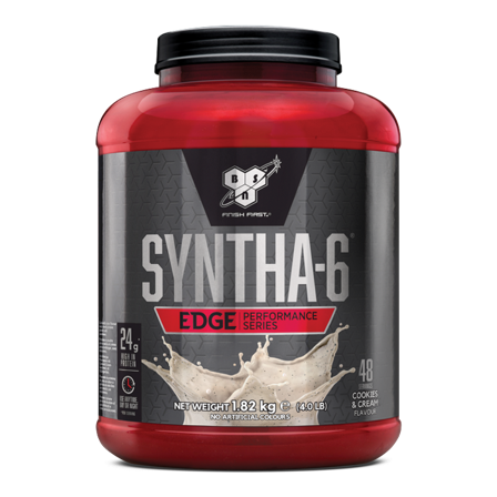 Blandet Protein BSN Syntha-6 Edge Mixed Protein 48 portioner, Cookies and Cream - Bodyman.dk