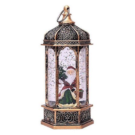 Julelanterne i europæisk retro-stil - Juletræ/Snemand LED-bærbar natlampe til hjemmet - Dekorationer til ophængning