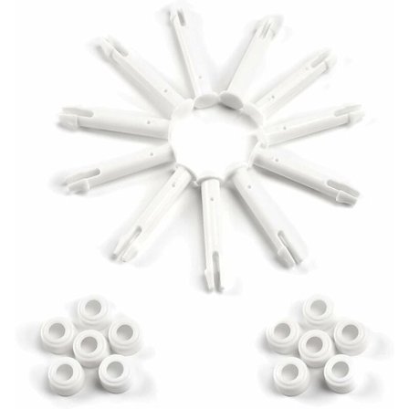 12 st plastpinnar, Intex reservdelar för pool, plastpinnar för pool, för de flesta rampooler - rektangulär/rund pool (6 cm) KLB