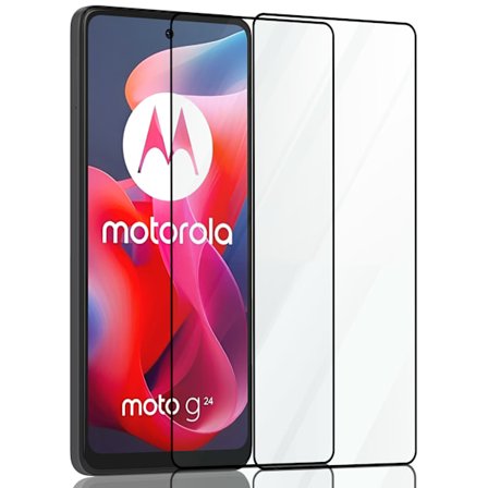 2-Pack Motorola Moto G24 Näytönsuoja - Karkaistu Lasi 9H - Super laatu 3D