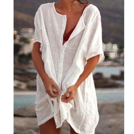 Camisas Mujer Leisure White Shirts Button Lapel Cardigan Tops L