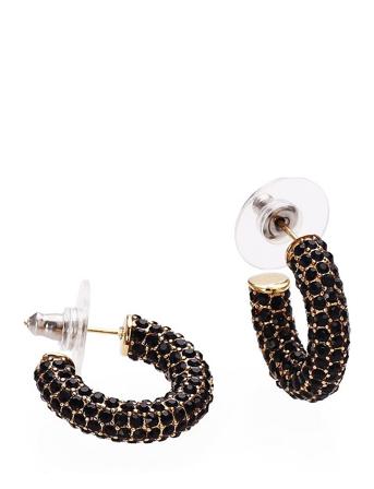 Lola Crystal Hoop Accessories Jewellery Earrings Hoops Gull Bud To Rose*Betinget Tilbud