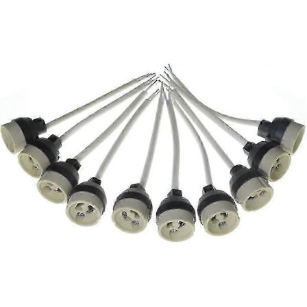 10x GU10 Sokkel lampekontakt for innfelt belysning lampebase og spotlights LED-pære (LGL)