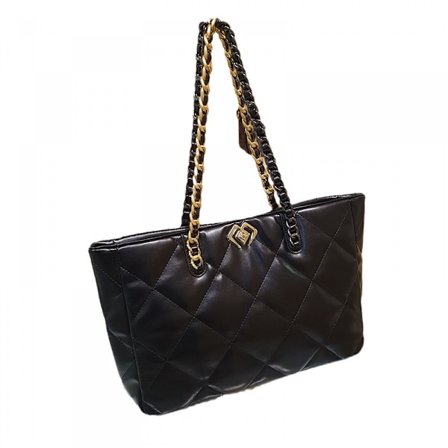 Ny tekstur tote bag senior diamantkjede pendler bag mote allsidig håndveske bag dame