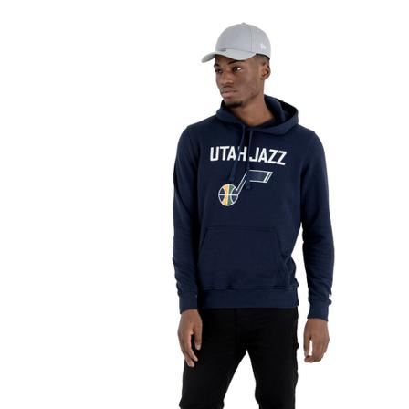 New Era Hoodie avec logo de l'équipe Uath Jazz , Blauw , Heren , Maat: S
