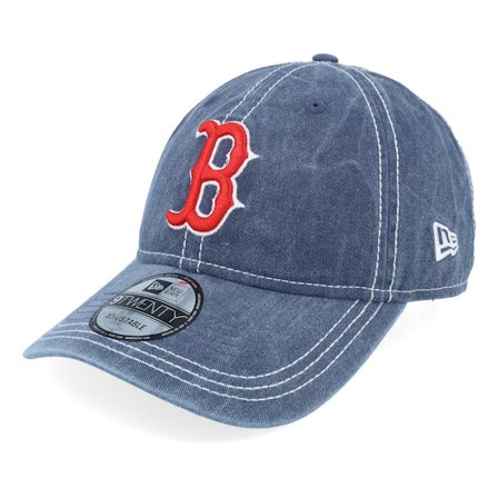 New Era - Azul unconstructed Gorra - Boston Red Sox Washed Contrast 9TWENTY Navy Dad Cap @ Hatstore