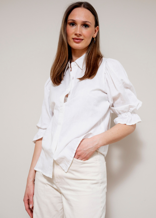 MISSMAYA - Amy Shirt Coconut Linen - M