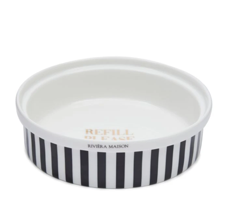 Riviera Maison Katteskål Svart-Striper Ø15,5