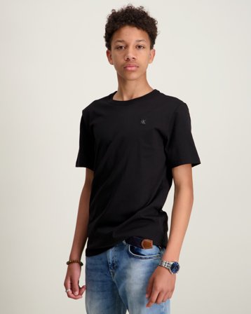 Calvin Klein MONO MINI BADGE REG T-SHIRT Musta T-paidat Pojat - Kids Brand Store