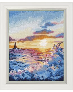 Stickpackung Bild Sonnenuntergang