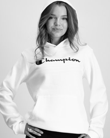 Champion Hooded Sweatshirt Hvid Hoodies/Hættetrøjer Pige - Kids Brand Store