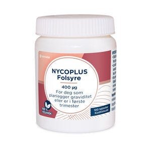 Nycoplus Folsyre 400mcg tabletter 100 stk