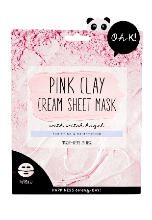 Oh K Pink Clay & Witch Hazel Cream Sheet Mask Ansiktsmask peeling Dam 15G