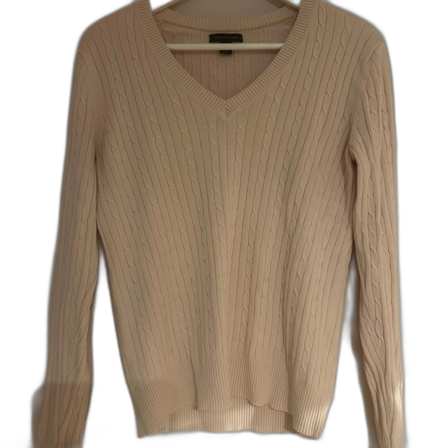 Ljusrosa kabelstickad tröja Tommy Hilfiger