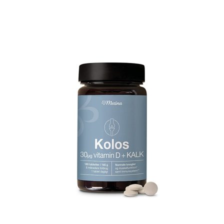 Mezina Kolos D-Vitamin 30 mcg 180 tabl., Helse & Madvarer, Vitaminer, D-vitamin