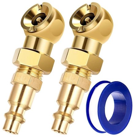2-pack portabla luftchuckar, solid metall, sluten kul-luftchuck + 1/4 tum NPT standard snabbkontakt, däckpåfyllning