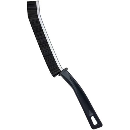 Hård borste för spaltrengöring Multifunktionell borste för spaltrengöring Hushållsrengöringsverktyg Fönster Bilar Kranar Toaletter (Svart handtag)