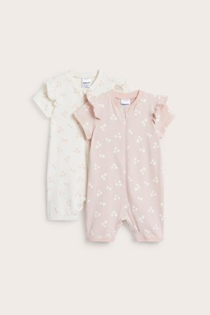 Kappahl | Pyjamas 2-pack med volang | Rosa