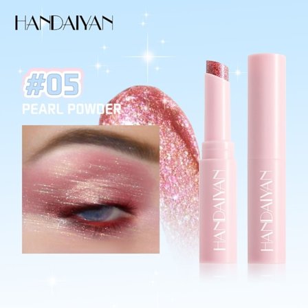 Jelly øjenskygge stick tynd tube 6 farver fin flash HANDAIYAN delikat perlemors jelly highlight øjenskygge stick