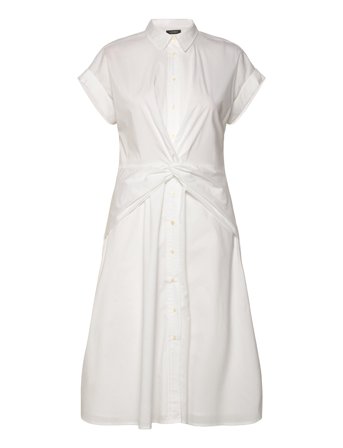 Lauren Ralph Lauren | Twist-Front Cotton-Blend Shirtdress | 44
