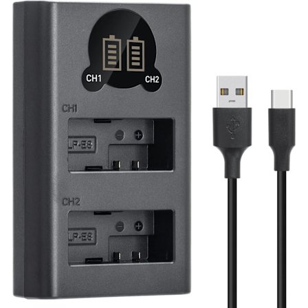 LP-E8 Batterilader for Canon EOS Rebel T2i T3i T4i T5i 550D 600D 650D 700D Kiss X4 X5 X6i X7i Kameraer