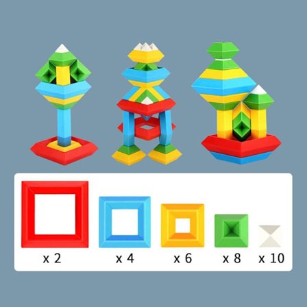 Pyramid Blocks Set Set 30kpl 30kpl