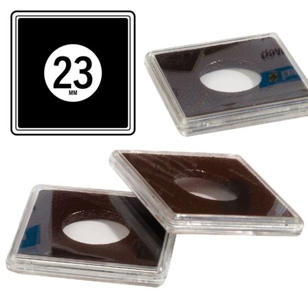 QUADRUM Intercept firkantede møntkapsler til mønt Ø 23 mm - 6 stk. - Leuchtturm