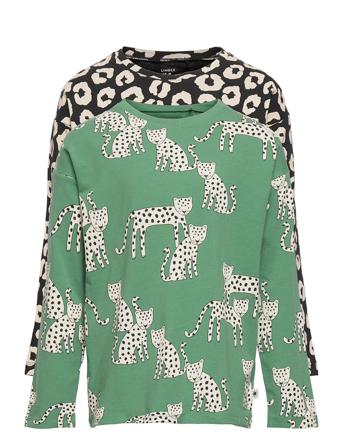 Top 2 Pack Snow Leopard Leo T-shirts Long-sleeved T-shirts Multi/mønstret Lindex