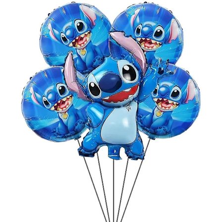 5 stk. Lilo og Stitch balloner, Lilo og Stitch festdekoration