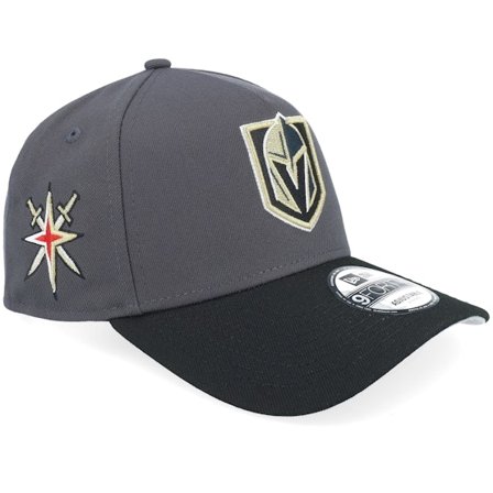 New Era - NHL Grau Adjustable Cap - Hatstore Exclusive x Vegas Golden Knights 9FORTY Dark Gray/Black A-Frame Adjustable @ Hatstore