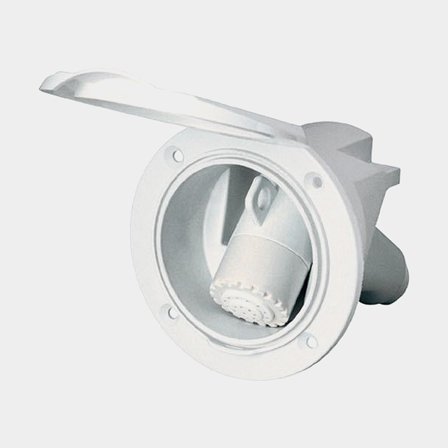 Dusch båt / infälld dusch Nuova Rade, med slang 3 meter, lock i plast, vit