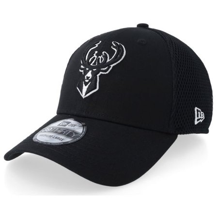 New Era - NBA Svart flexfit Keps - "Hatstore Exclusive x Milwaukee Bucks 39THIRTY Mesh Black Flexfit " @ Hatstore