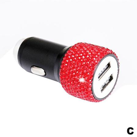 2 I 1 Dual Usb Port Snabbladdning Billaddare Safety Hammer Dia