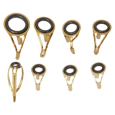 8 stk. Fiskestang Tip Reparationssæt Rustfrit Stål Keramisk Ring Guider Udskiftning 8 Størrelser