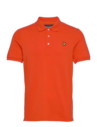 Plain Polo Shirt Polos Short-sleeved Oranssi Lyle & Scott