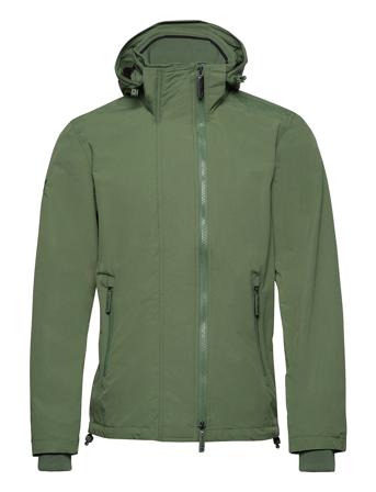 Tech Hood Pop Zip Windcheater Green Superdry