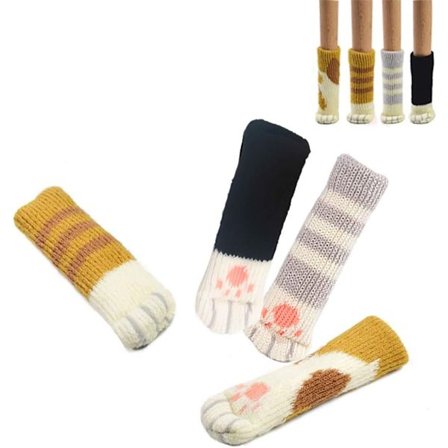 20PCS (5 sett) Stolsokker Fancy Bordbensputer med søte kattepoter