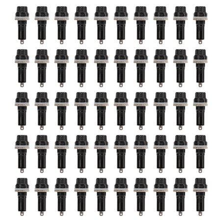50 stk. sikringsholder panelmontering høy temperaturbestandighet 10A 250V bil elektrisk