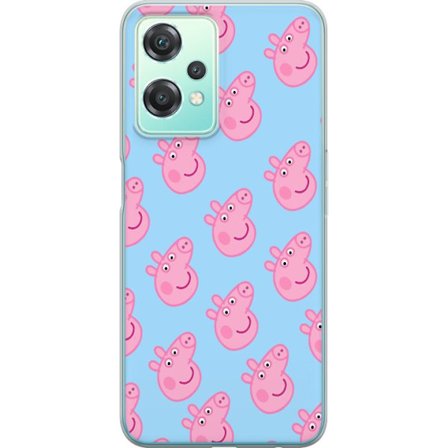 Kompatibel Mobilcover til OnePlus Nord CE 2 Lite 5G Peppa Pig baby figur i pastelfarver, sød tegnet børneillustration med blød minimalistisk stil