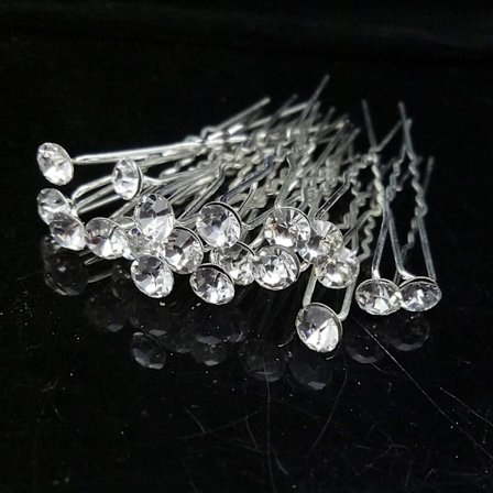 Diamant-hårklämmor, Diamonte-hårtillbehörsklamma tekojalokivi-hår