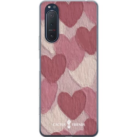 Kompatibelt Mobildeksel til Sony Sony Xperia 5 II Cactus and Friends - Blush Paper Hearts
