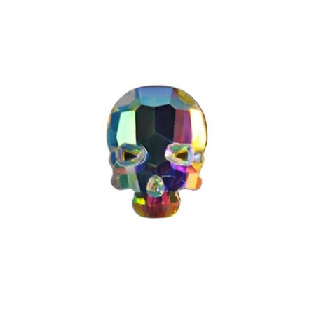 Nagelkonst Rhinestone AB Drills Glitter Dödskalle Form Dekoration Klistermärke DIY Manikyr 588