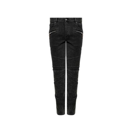 Balmain, Slim fit jeans Zwart, Heren, Maat:W31