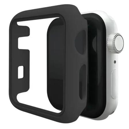 Fashion Matte Case för Apple Watch SE Cover 7 6 5 4 3 PC Bumper 41mm 44mm 38mm 42mm 45mm Hard Shell för iWatch Frame black 41mm