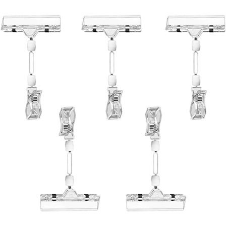 5 kpl:n pidike, muovinen hintalapputeline, läpinäkyvä hintalappu