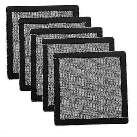 Fan Støvfilter Mesh Magnetisk Ramme Pvc Pc Computer Kabinet Fan Støv Mesh Dæk Griller Sort -zmd(størrelse:120*120mm 5pak)