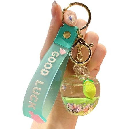 Frukt nøkkelring dekorasjon, flytende flytende frukt veske tilbehør