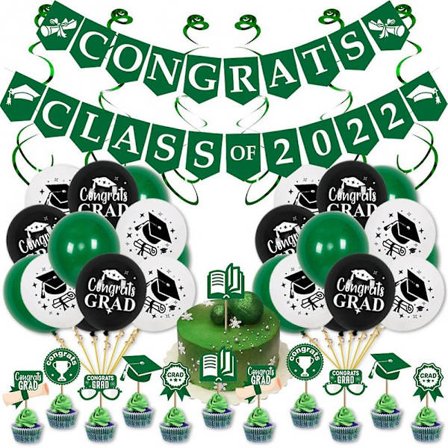 Grattis Klass 2022 Party Examensfest Dekoration Ballonger Set