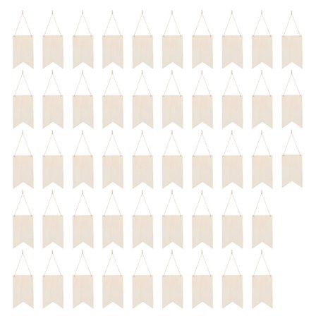 48 stk. Ubehandlede treplater med tau for pyrografi, maling og skriving